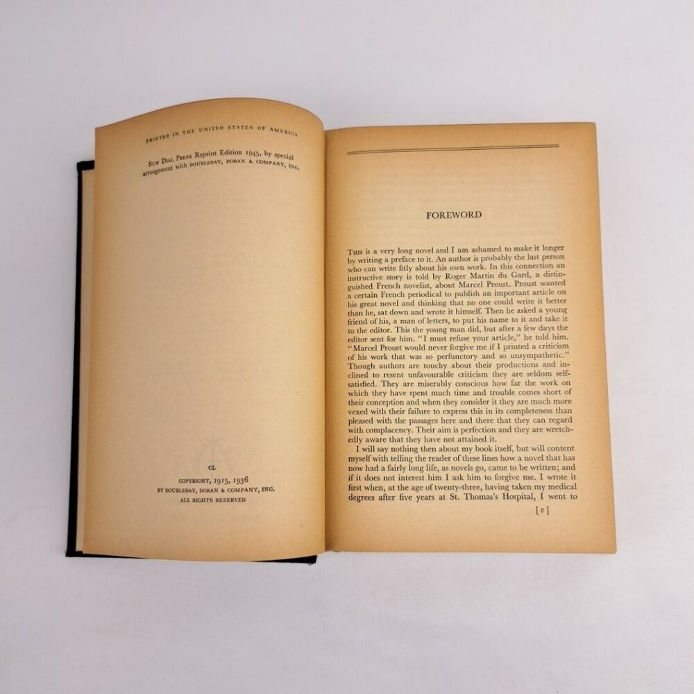 Bondage Book Human Somerset Maugham Garden City Hardcover - Picture 16 of 16